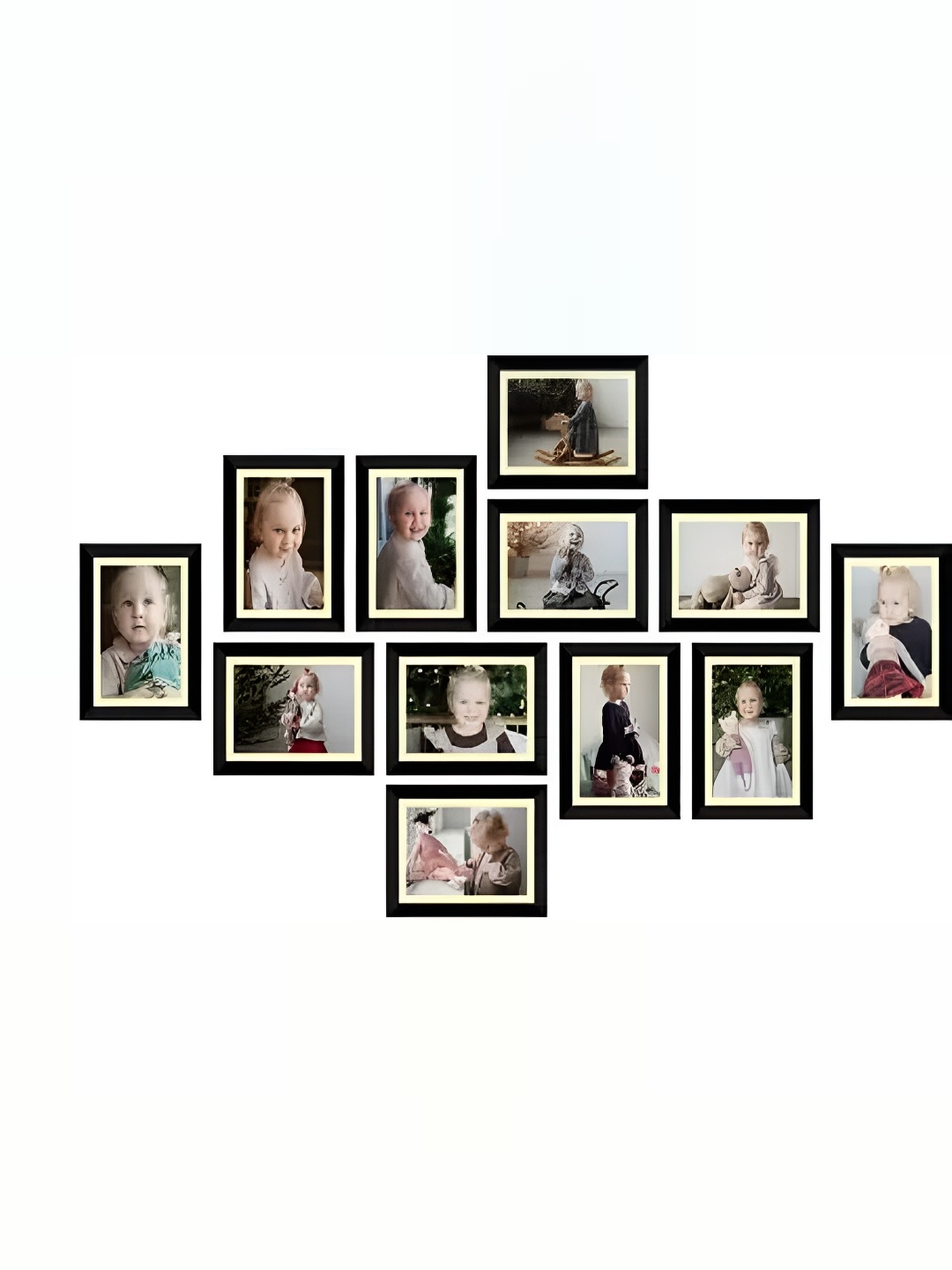 

Stuthi Arts Black 8 to 12 Pieces Wood Wall Photo Frames