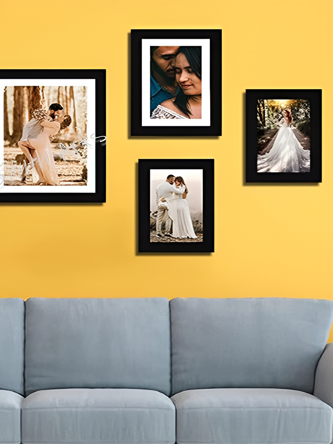 

Stuthi Arts Black 5 Pieces Wood Wall Photo Frames