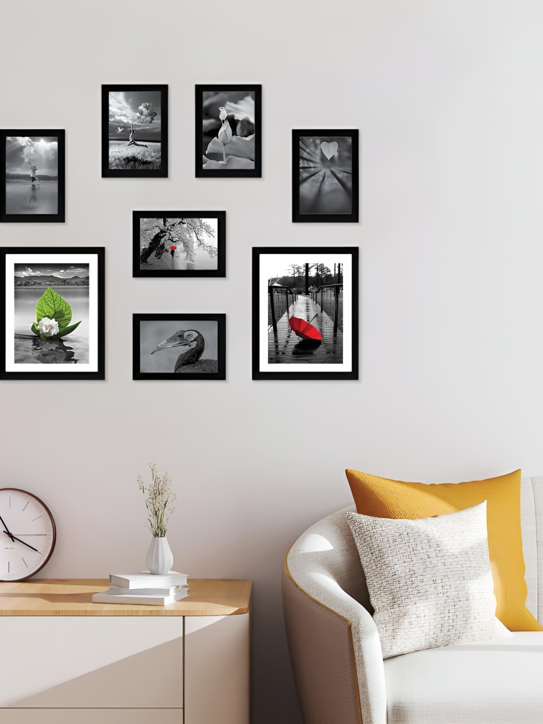 

Stuthi Arts Black 8 to 12 Pieces Wood Wall Photo Frames