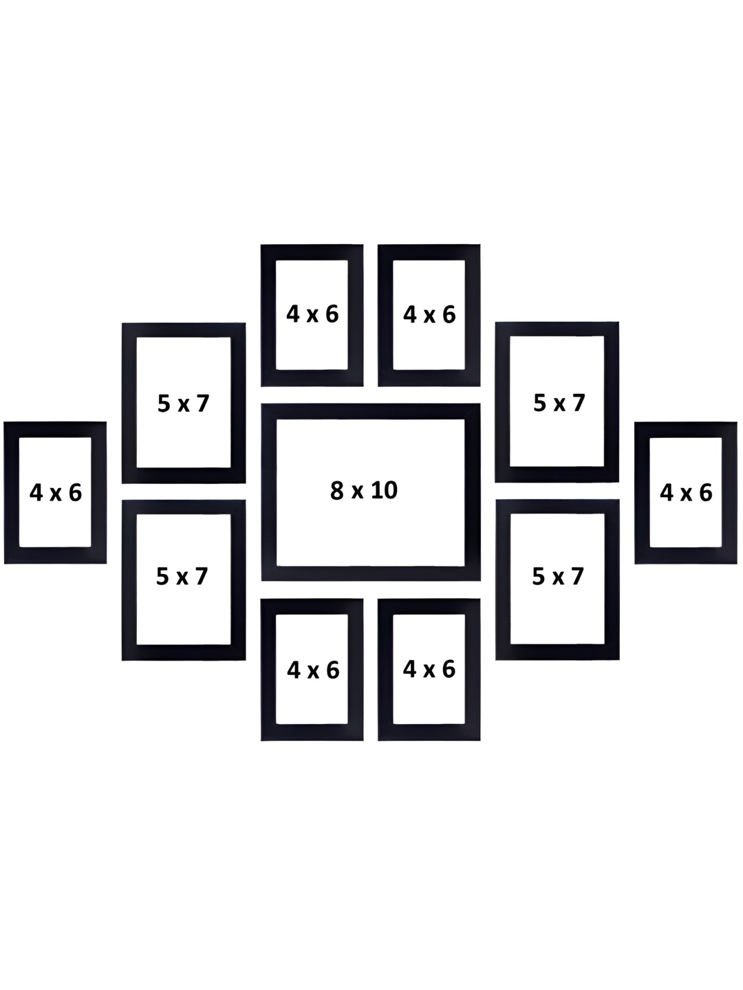 

Stuthi Arts Black 11 Pieces Wooden Wall Photo Frames