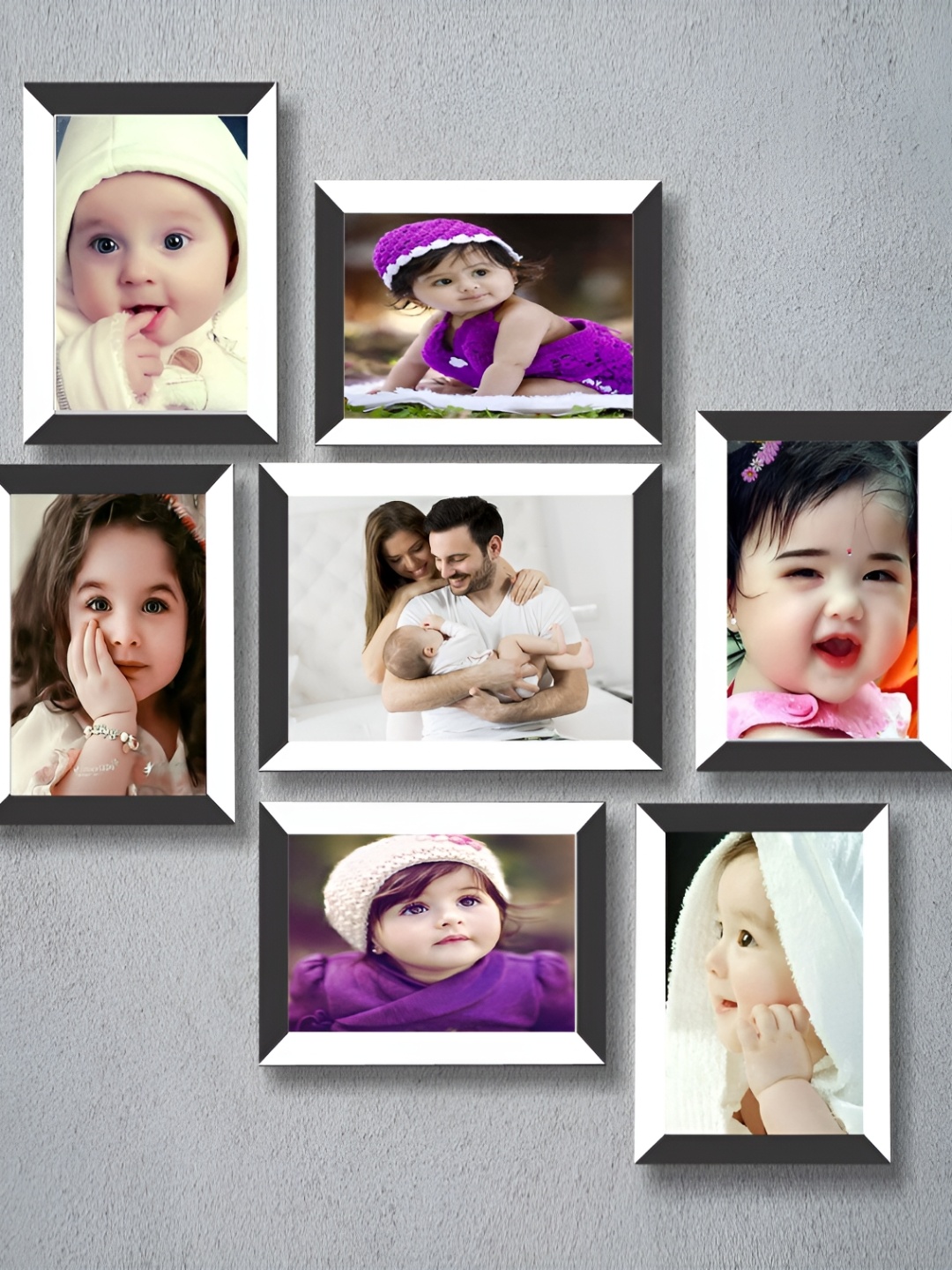 

Stuthi Arts White 5 to 7 Pieces Wood Wall Photo Frames