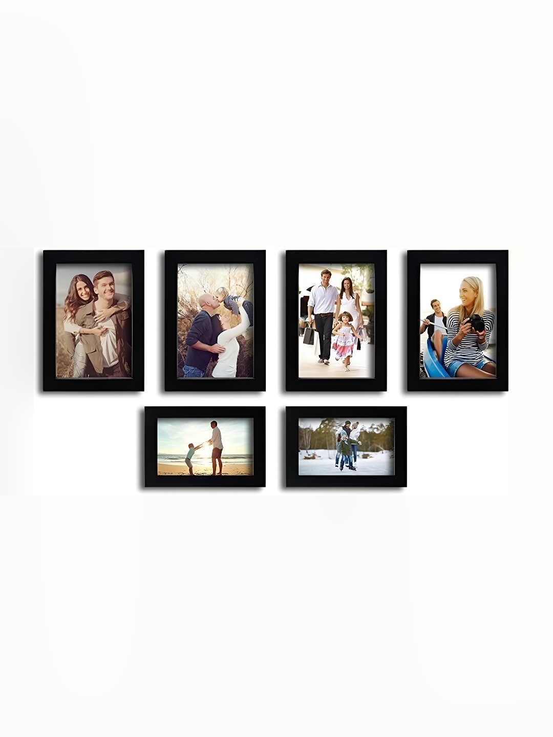 

Stuthi Arts Black 6 Pieces Wooden Wall Photo Frames