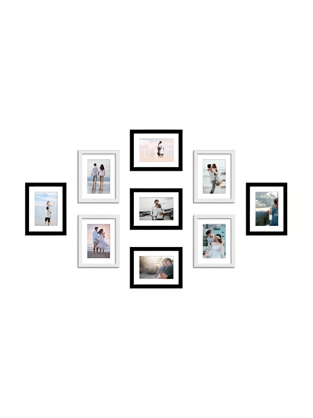 

Stuthi Arts Black 8 to 12 Pieces Wood Wall Photo Frames