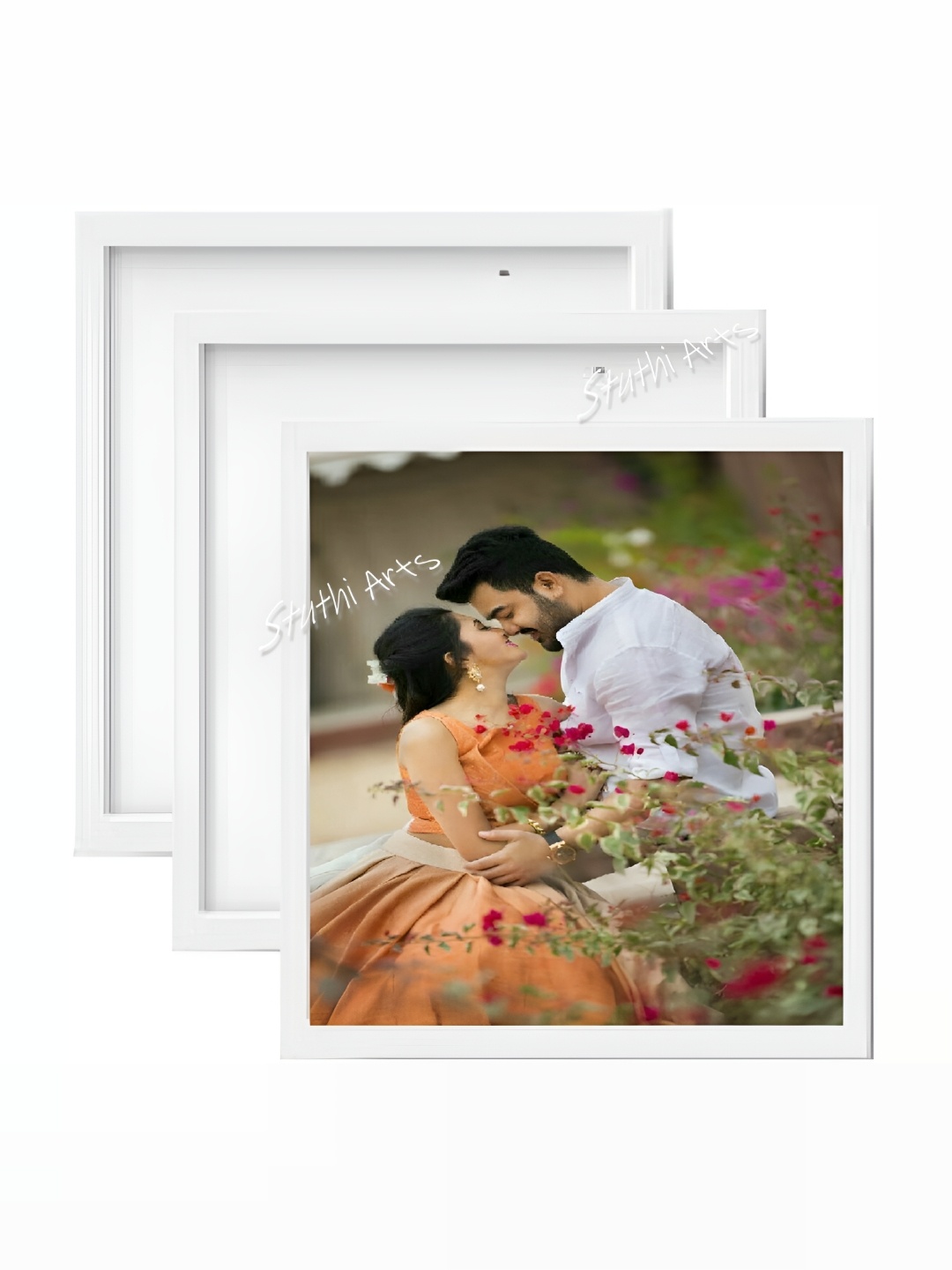 

Stuthi Arts White 2 to 4 Pieces Wood Wall Photo Frames