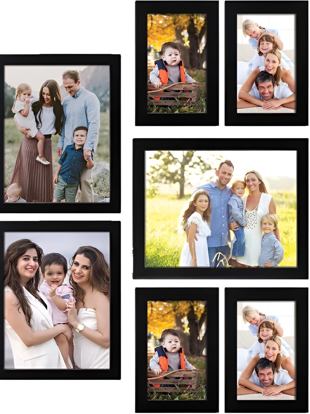 

Stuthi Arts Black 12 Pieces Wood Wall Photo Frames