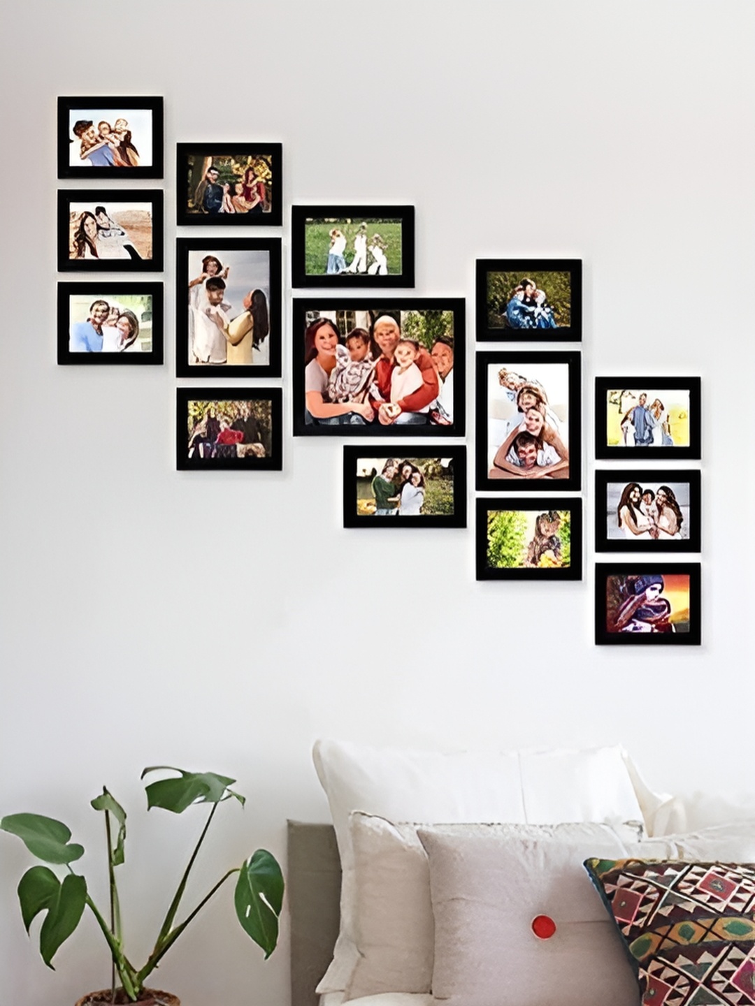 

Stuthi Arts Black 15 Pieces Wooden Wall Photo Frames