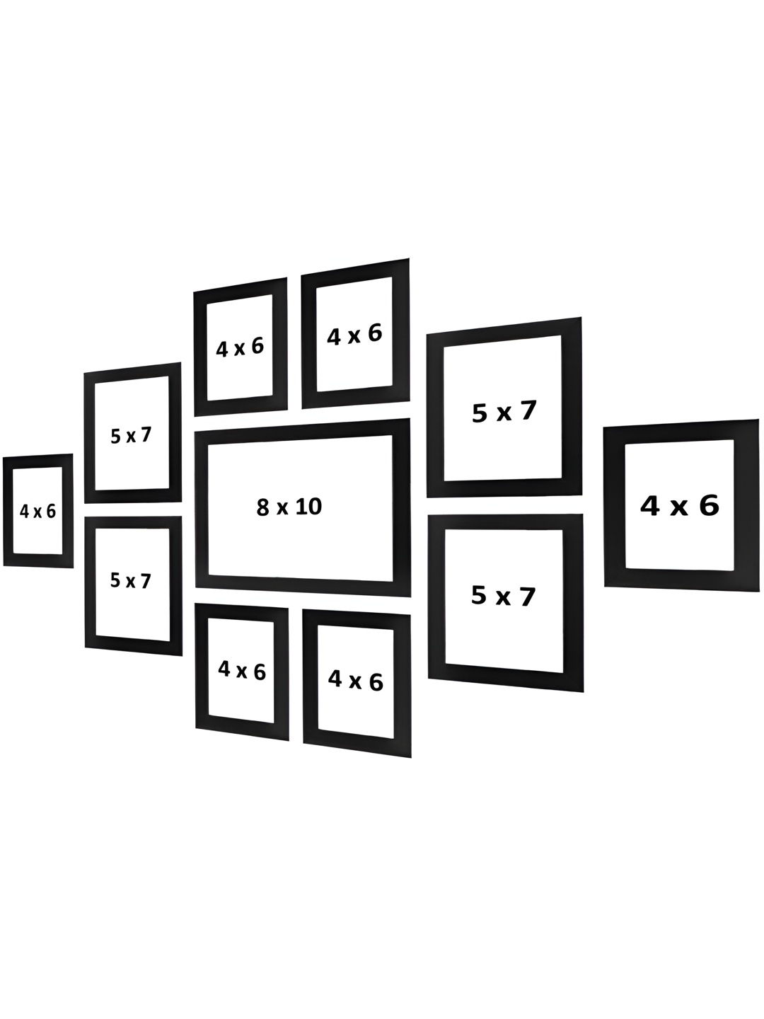 

Stuthi Arts Black 11 Pieces Wooden Wall Photo Frames