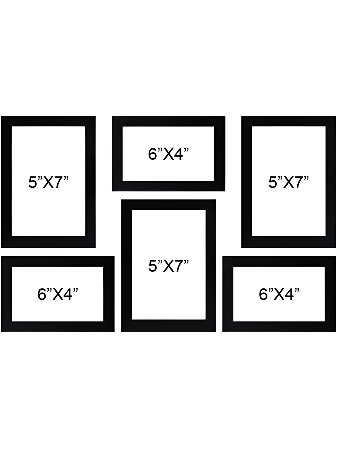 

Stuthi Arts Black 6 Pieces Wooden Wall Photo Frames