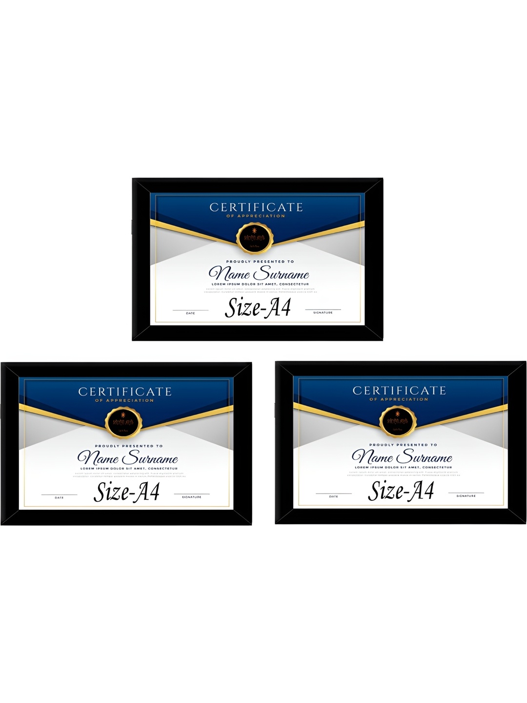 

Stuthi Arts Black 3 Pieces Acrylic Wall Photo Frames