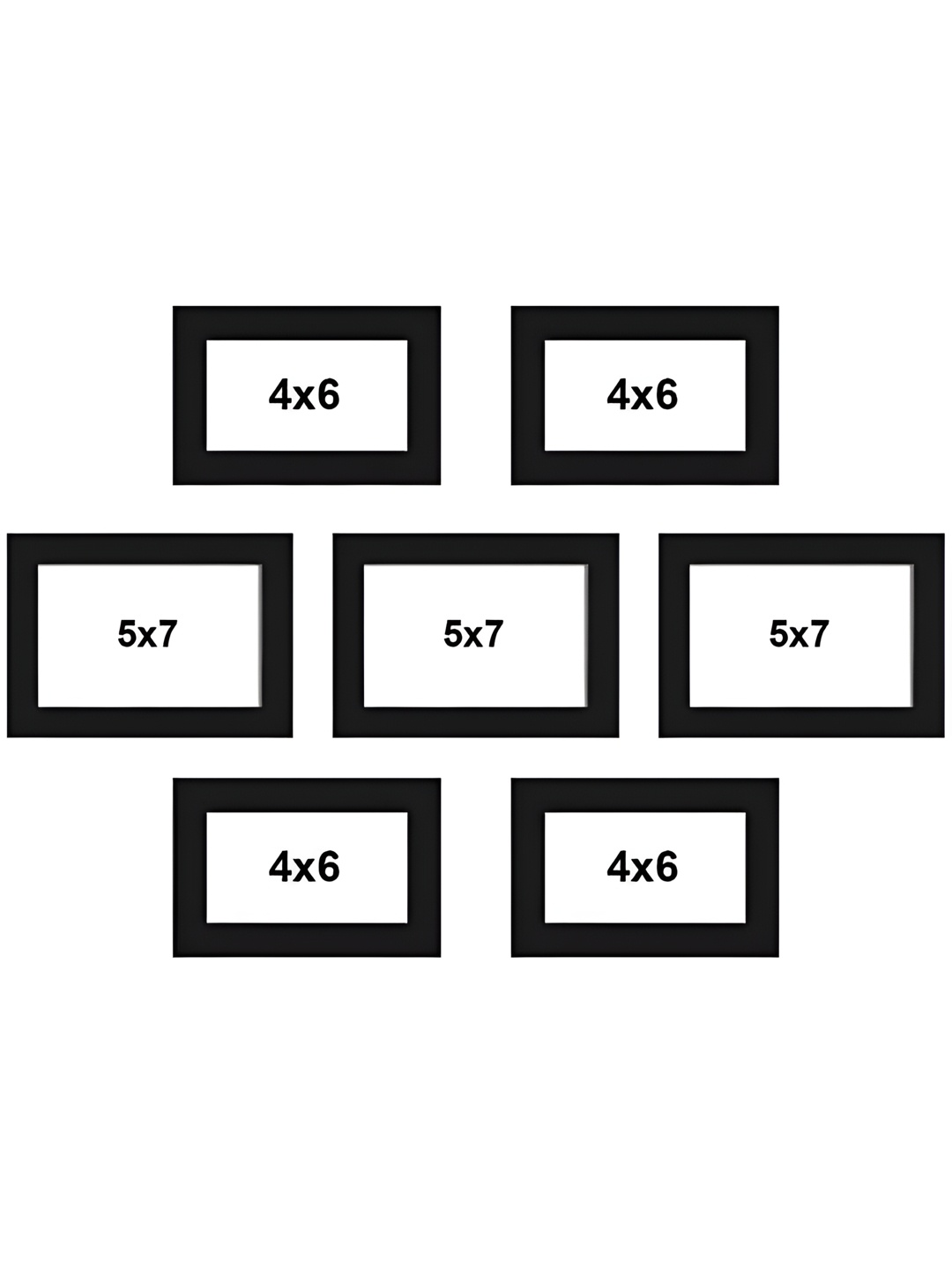 

Stuthi Arts Black 7 Pieces Wooden Wall Photo Frames