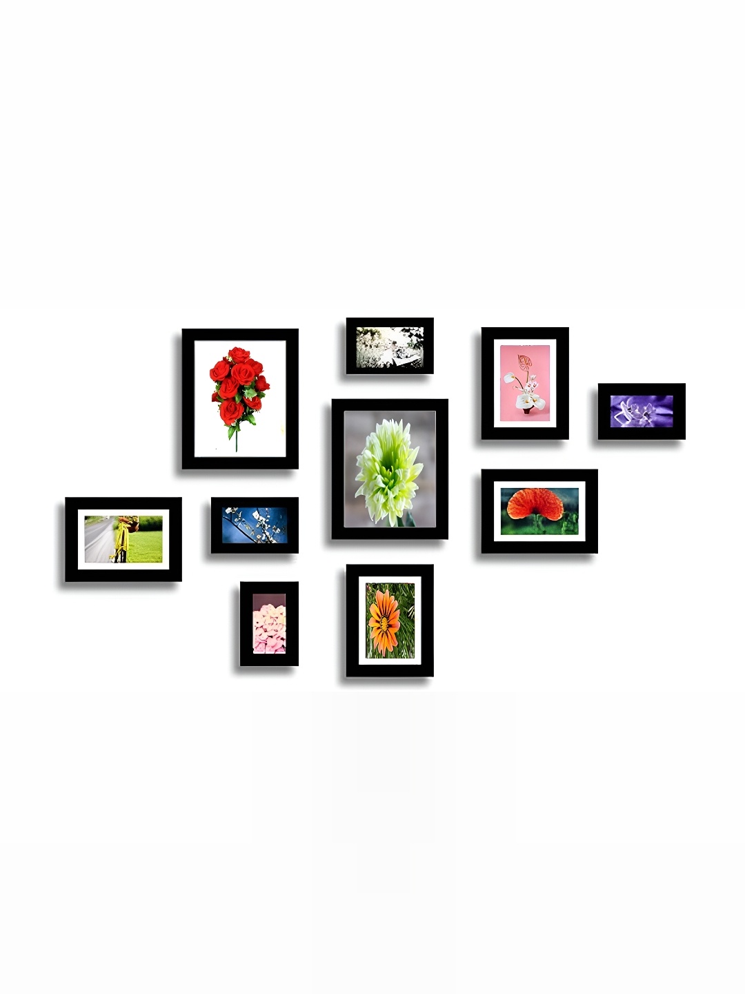 

Stuthi Arts Black 10 Pieces Wooden Wall Photo Frames