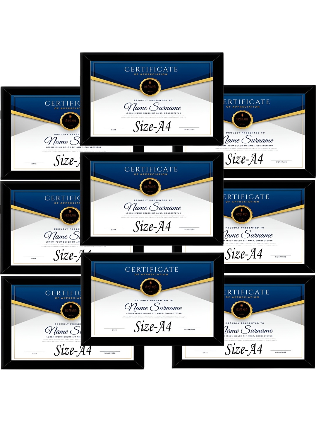 

Stuthi Arts Black 9 Pieces Acrylic Wall Photo Frames