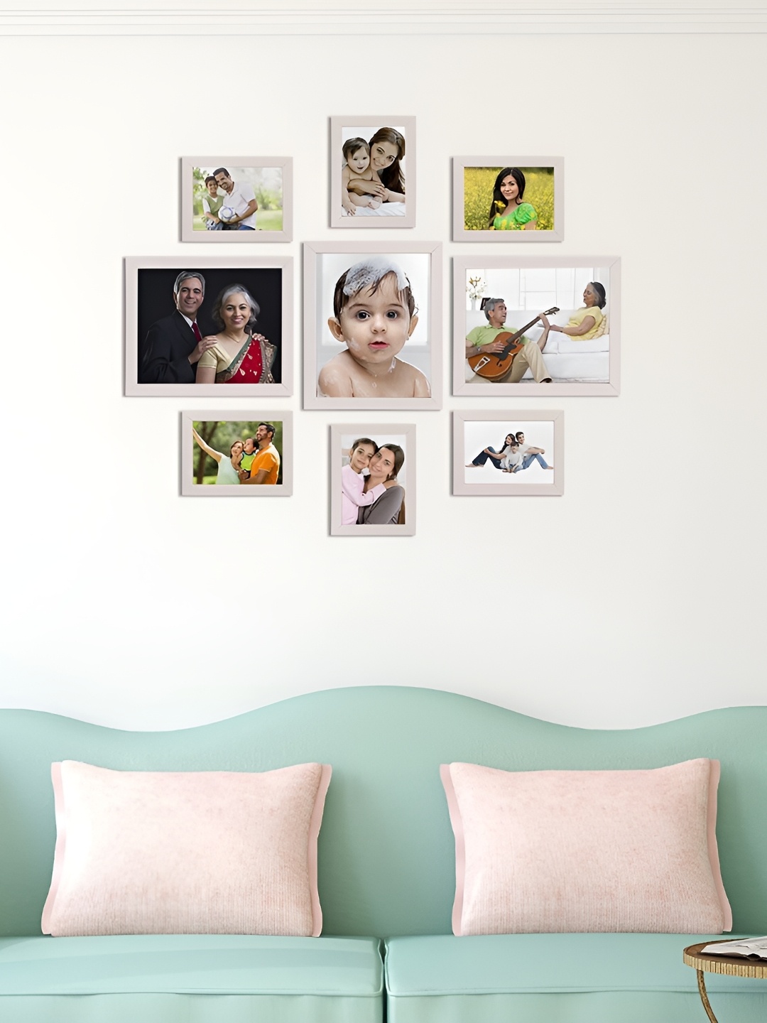 

Stuthi Arts White 9 Pieces Wood Wall Photo Frames