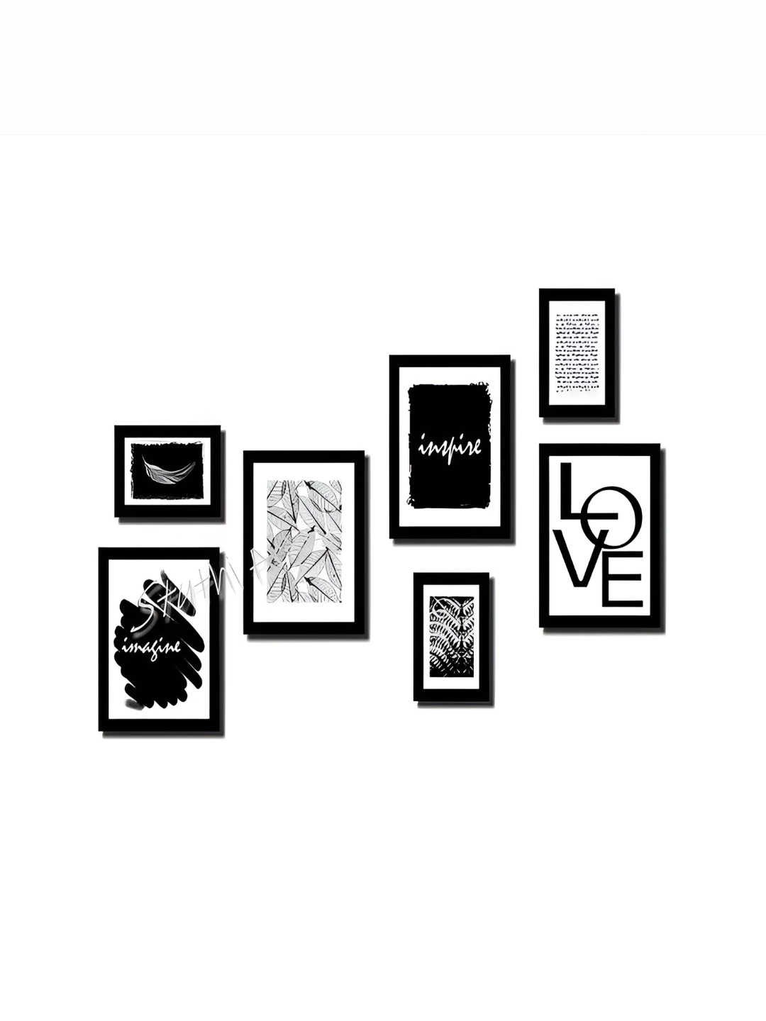 

Stuthi Arts Black 5 to 7 Pieces Wood Wall Photo Frames