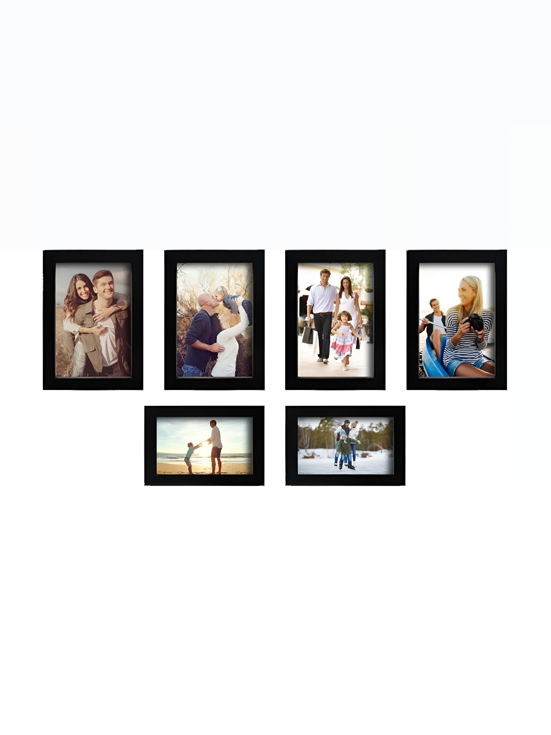 

Stuthi Arts Black 6 Pieces Wooden Wall Photo Frames