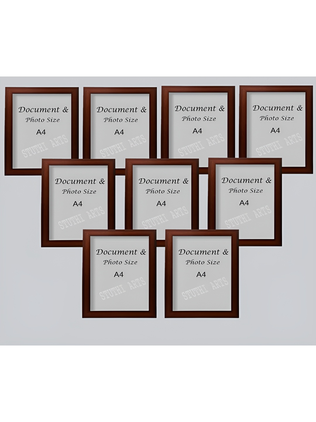 

Stuthi Arts Brown 9 Pieces Wood Wall Photo Frames