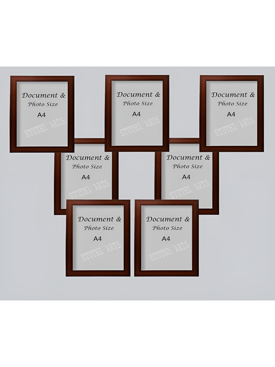 

Stuthi Arts Brown 7 Pieces Wood Wall Photo Frames