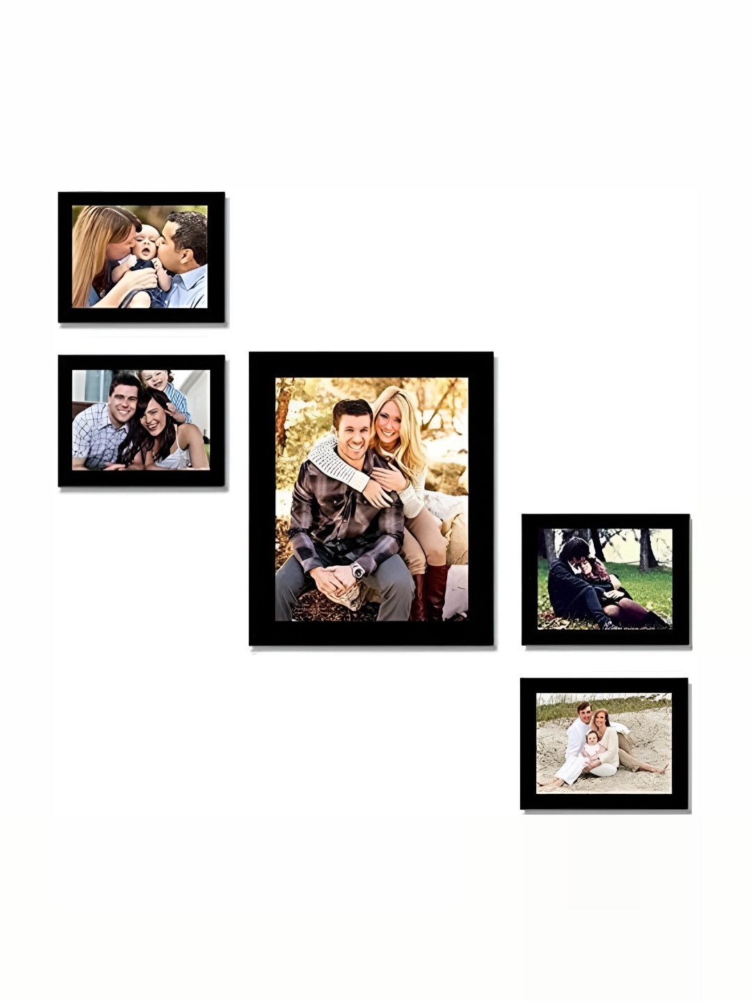 

Stuthi Arts Black 4 Pieces Wood Wall Photo Frames