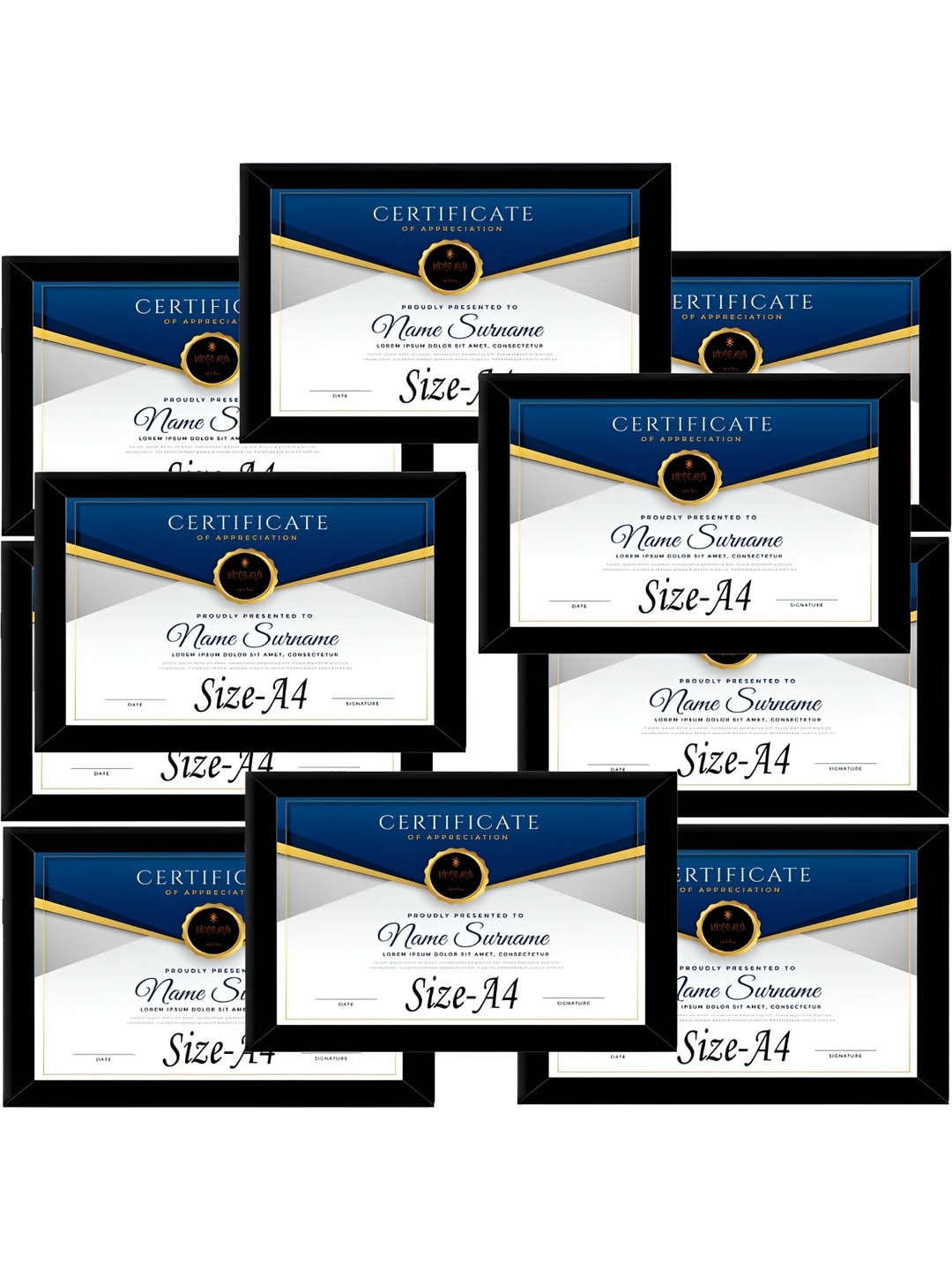 

Stuthi Arts Black 12Pcs Wooden Wall Photo Frames