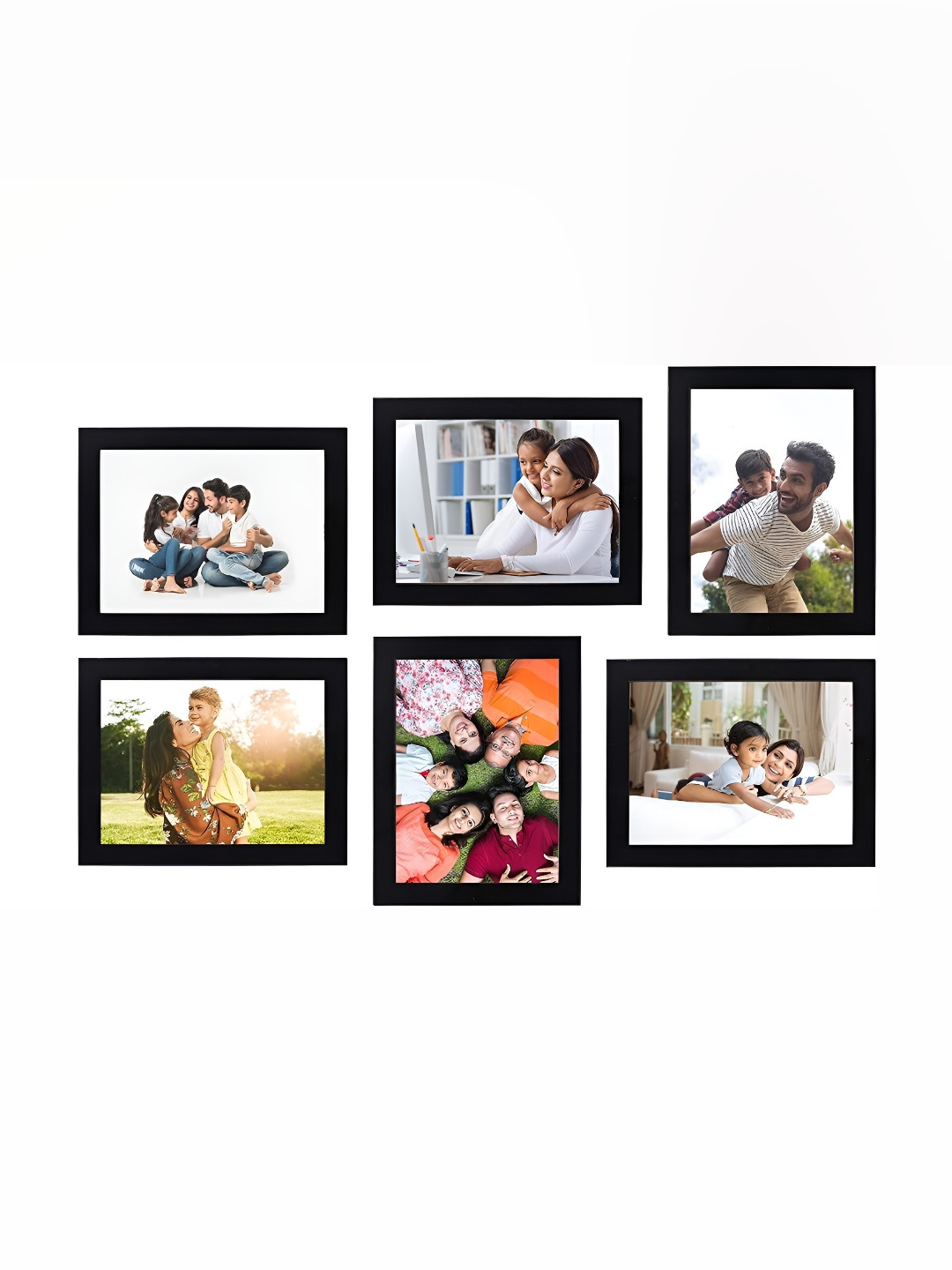 

Stuthi Arts Black 6 Pieces Wooden Wall Photo Frames