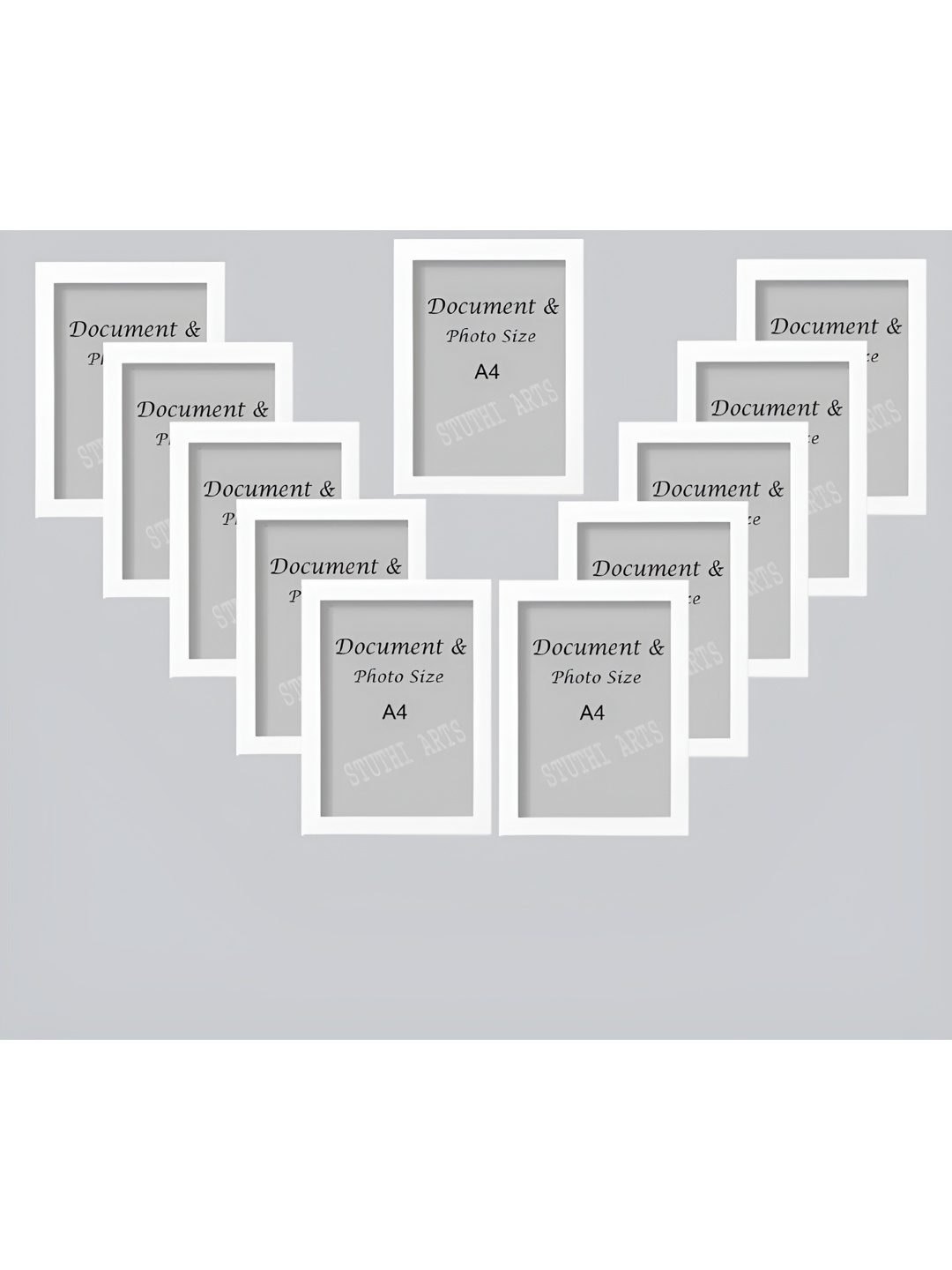 

Stuthi Arts White 11 Pieces Wood Wall Photo Frames