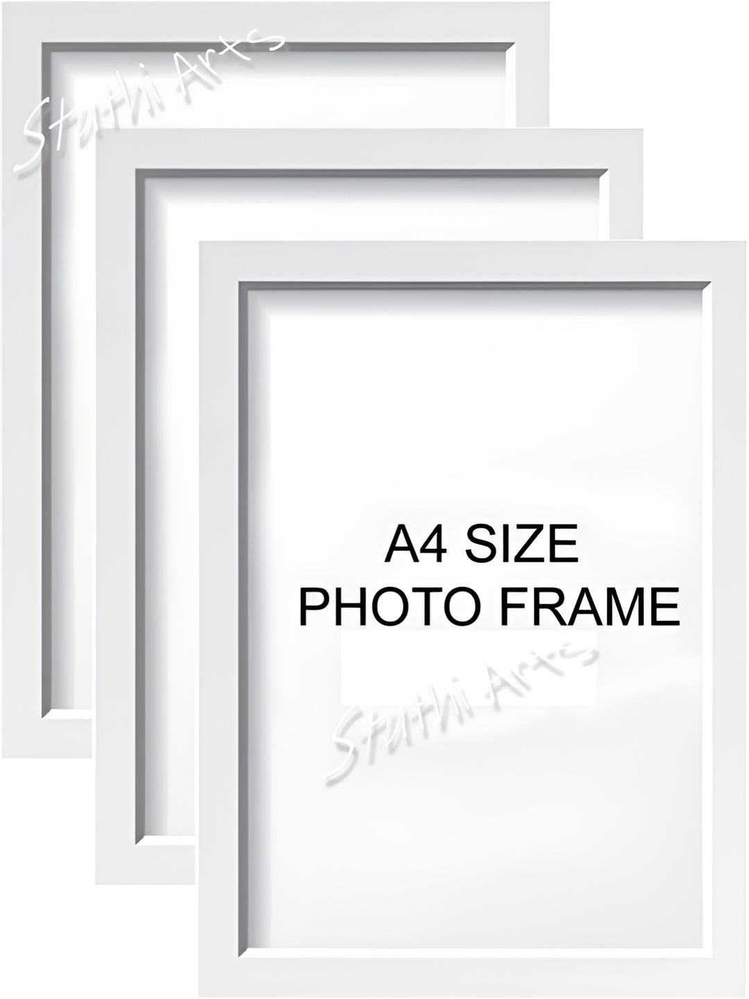 

Stuthi Arts White 2 to 4 Pieces Wood Wall Photo Frames