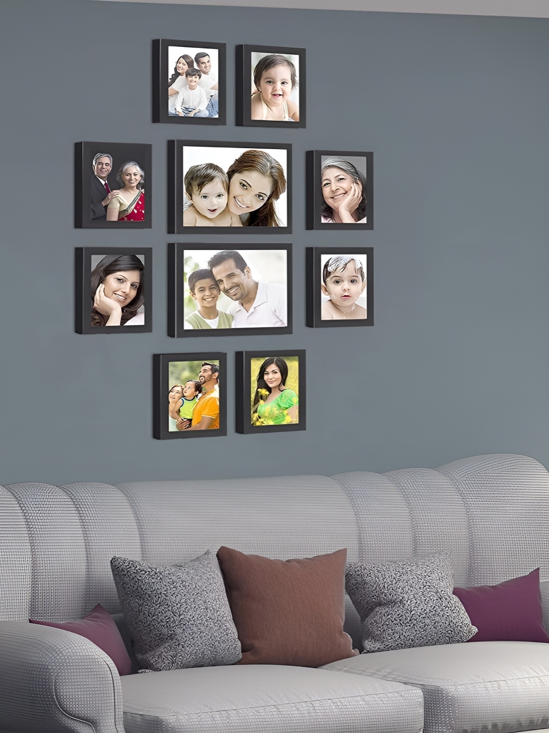 

Stuthi Arts Black 10 Pieces Wood Wall Photo Frames