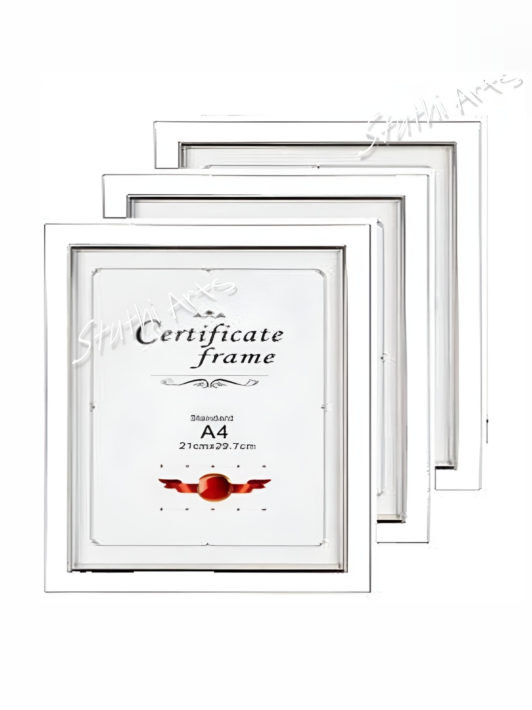 

Stuthi Arts White 3 Pieces Wood Wall Photo Frames