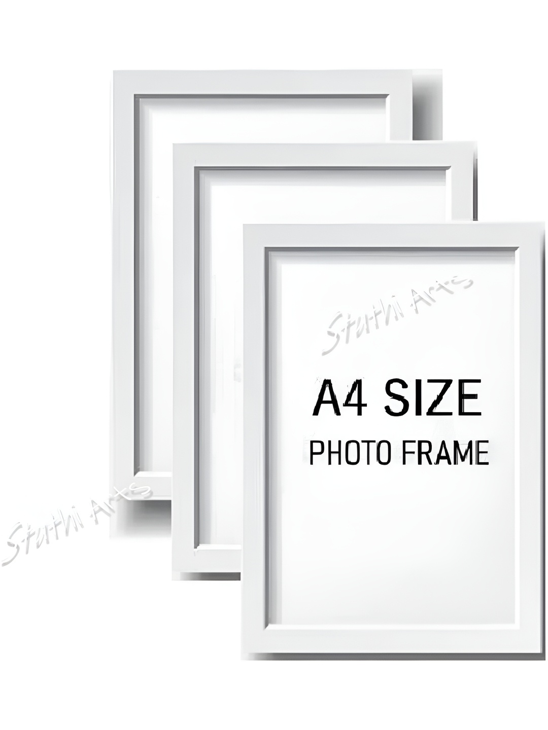 

Stuthi Arts White 3 Pieces Wooden Wall Photo Frames