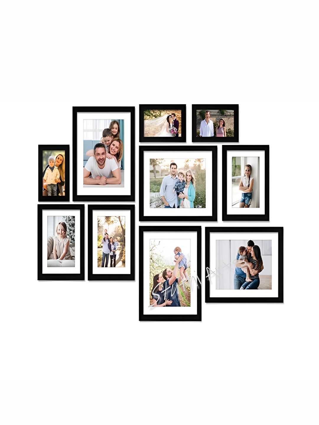 

Stuthi Arts Black 8 to 12 Pieces Wood Wall Photo Frames