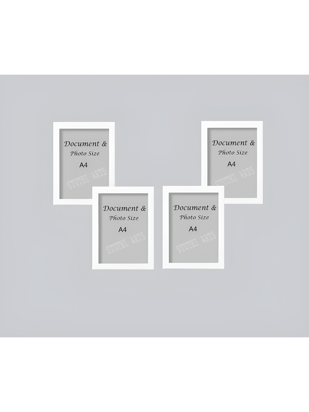 

Stuthi Arts White 4 Pieces Wood Wall Photo Frames