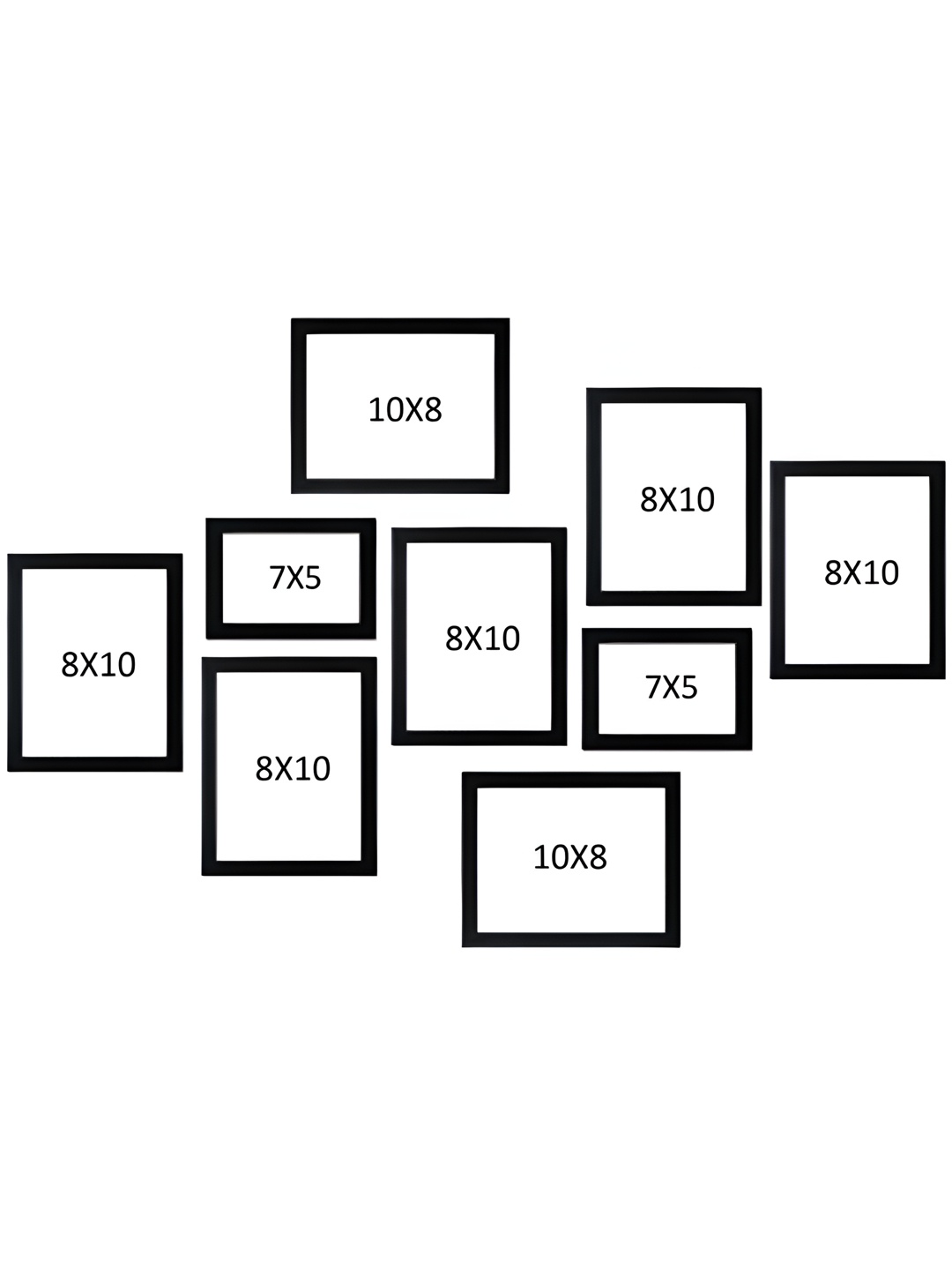 

Stuthi Arts Black 9 Pieces Wooden Wall Photo Frames