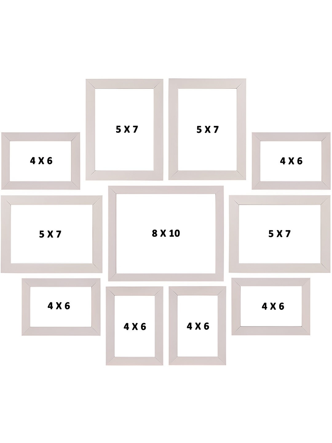 

Stuthi Arts White 12Pcs Wooden Wall Photo Frames