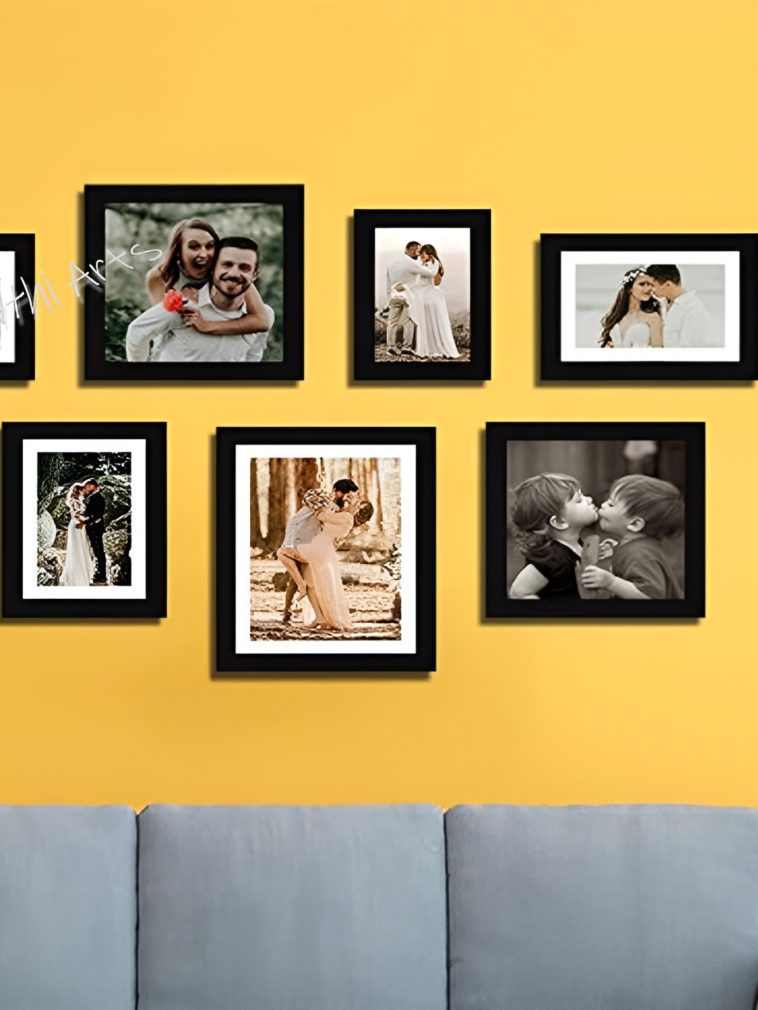 

Stuthi Arts Black 5 to 7 Pieces Wood Wall Photo Frames