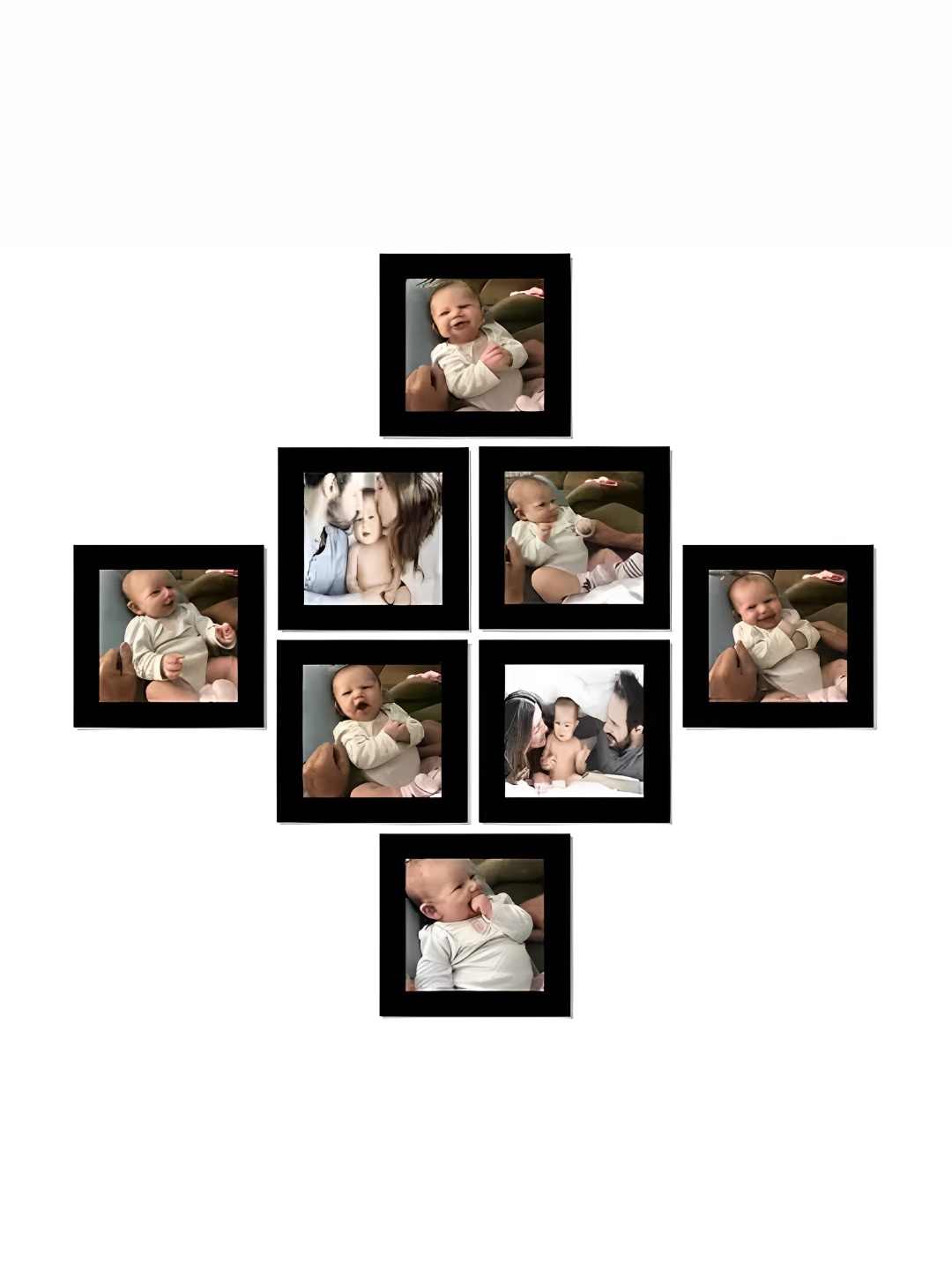 

Stuthi Arts Black 12 Pieces Wooden Wall Photo Frames