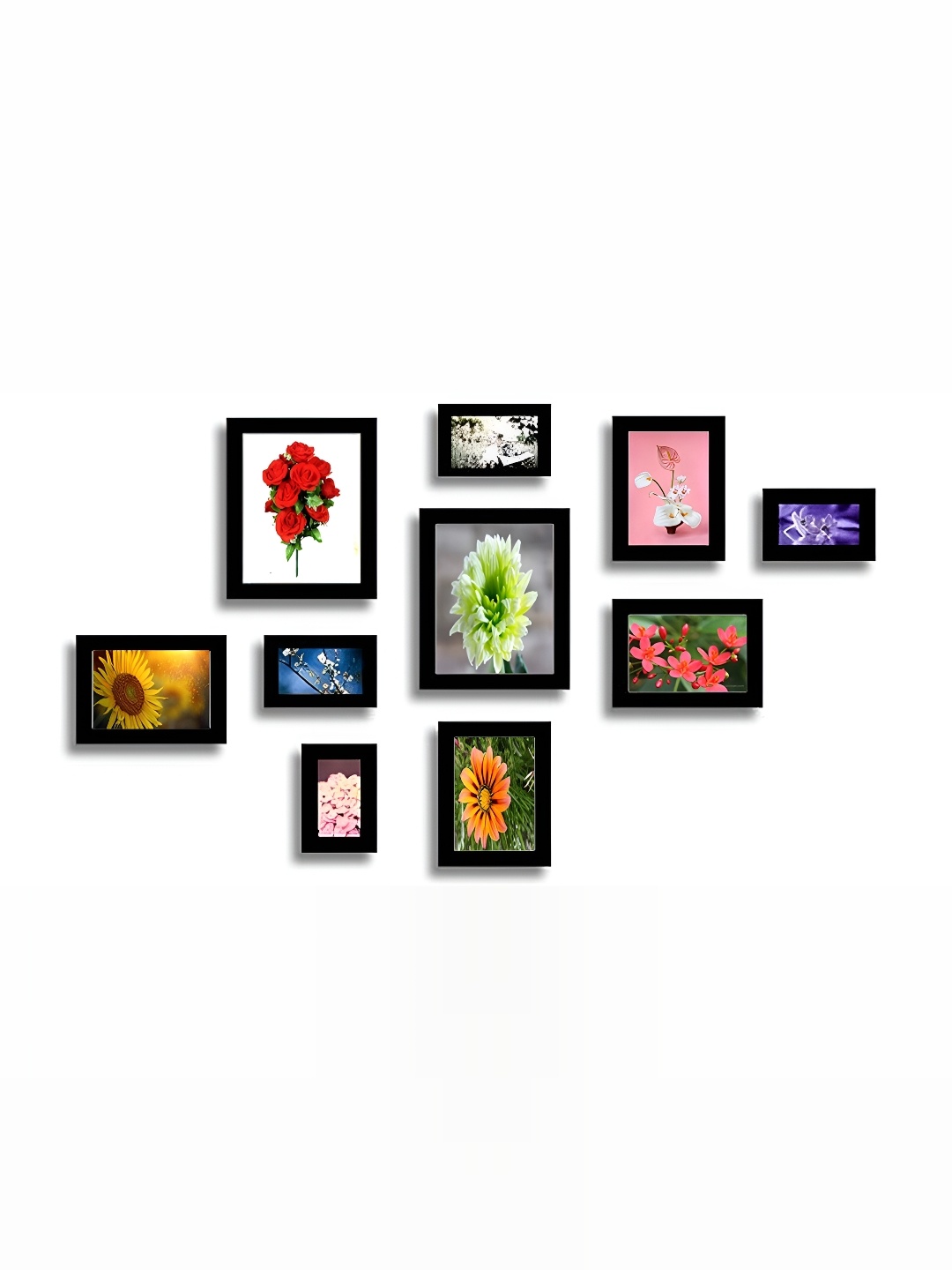 

Stuthi Arts Black 10 Pieces Wooden Wall Photo Frames