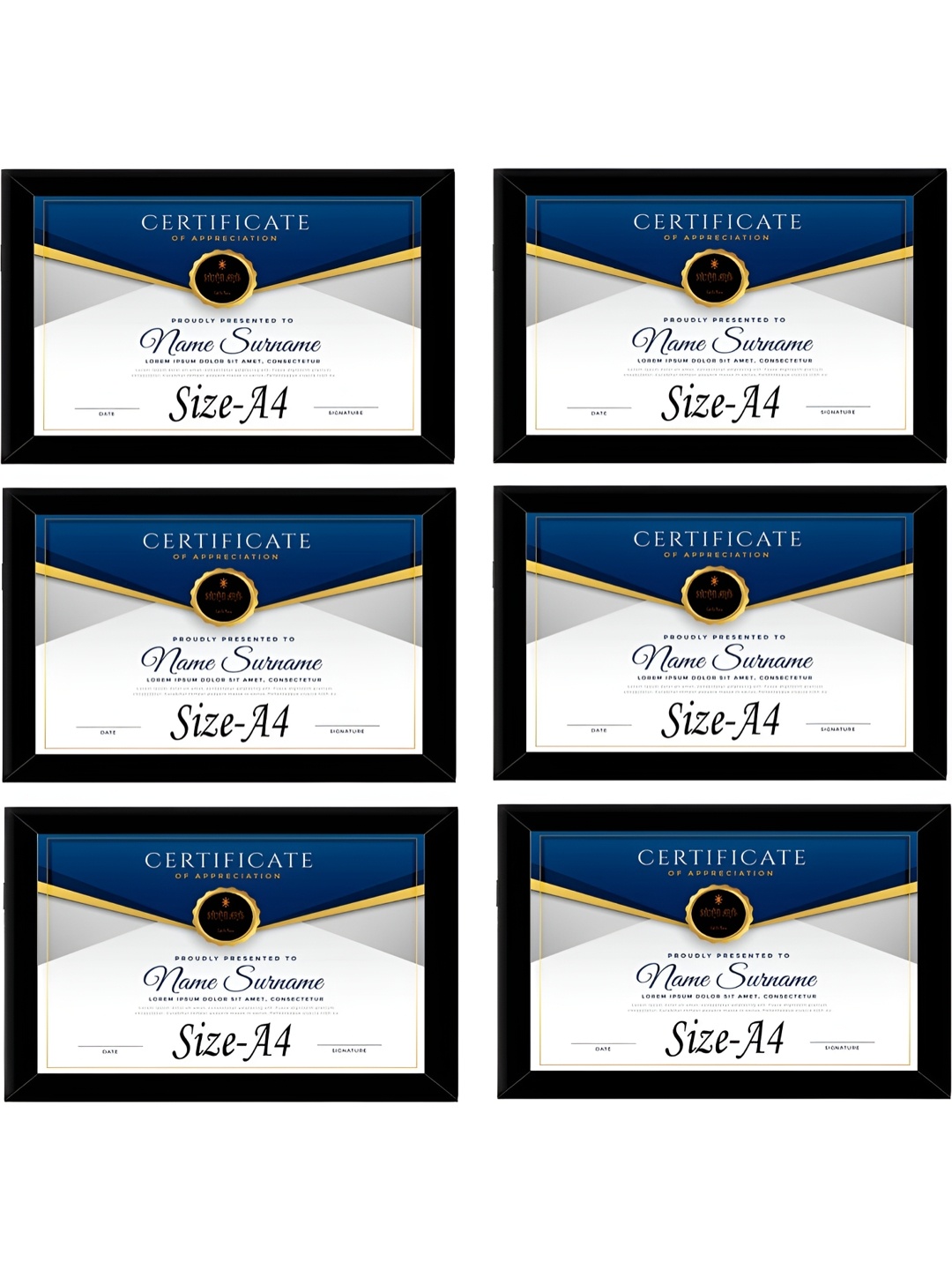 

Stuthi Arts Black 6 Pieces Acrylic Wall Photo Frames