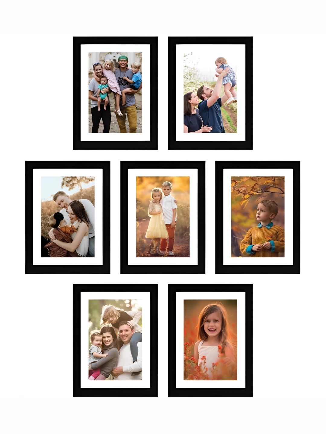 

Stuthi Arts Black 5 to 7 Pieces Wood Wall Photo Frames