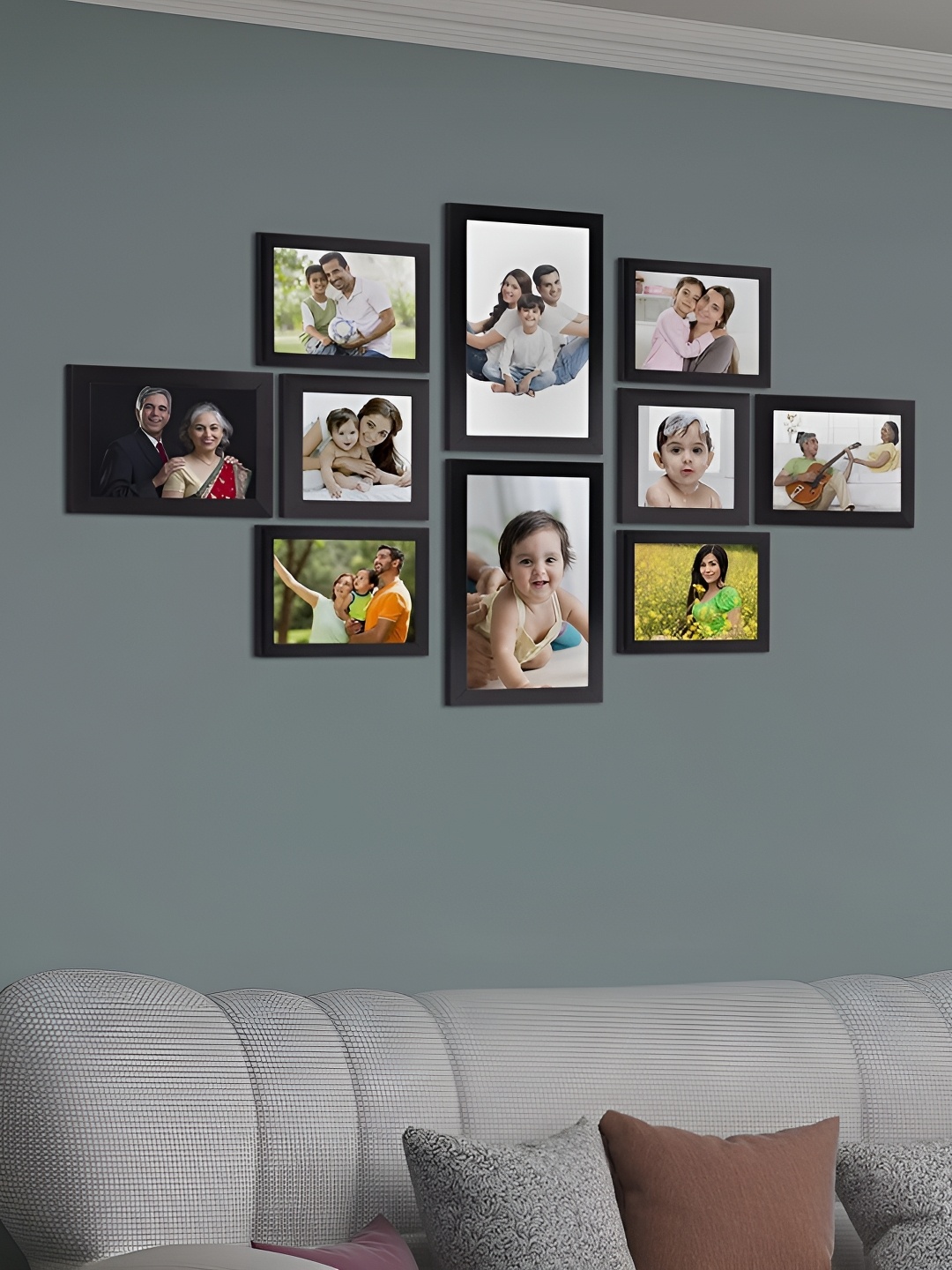 

Stuthi Arts Black 10 Pieces Wooden Wall Photo Frames