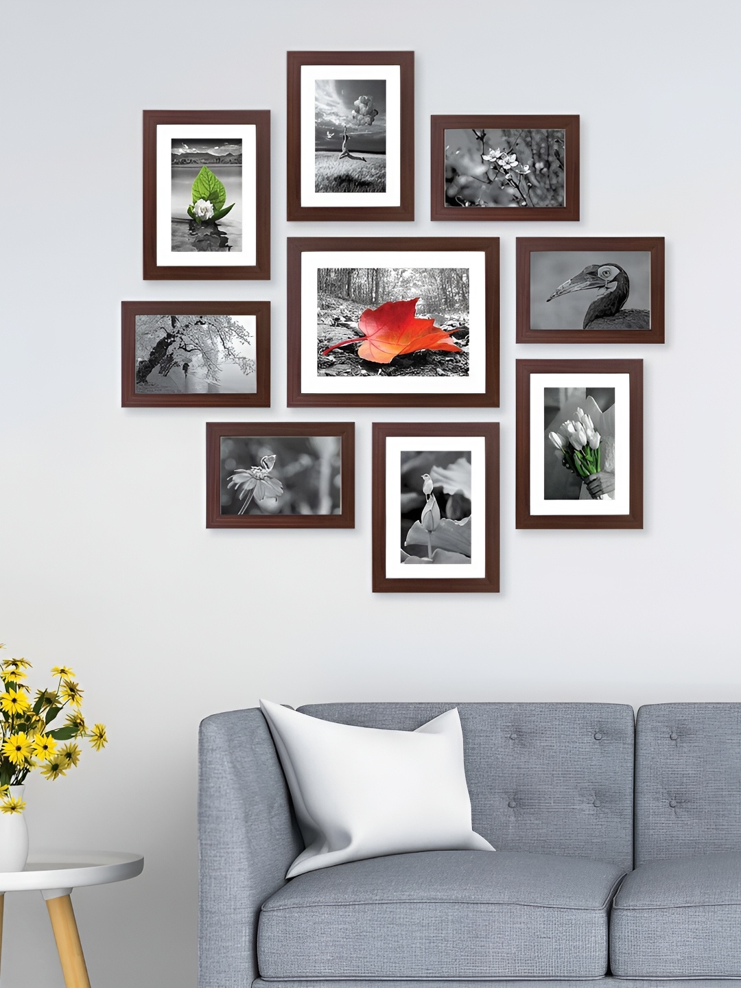 

Stuthi Arts Brown 8 to 12 Pieces Wood Wall Photo Frames