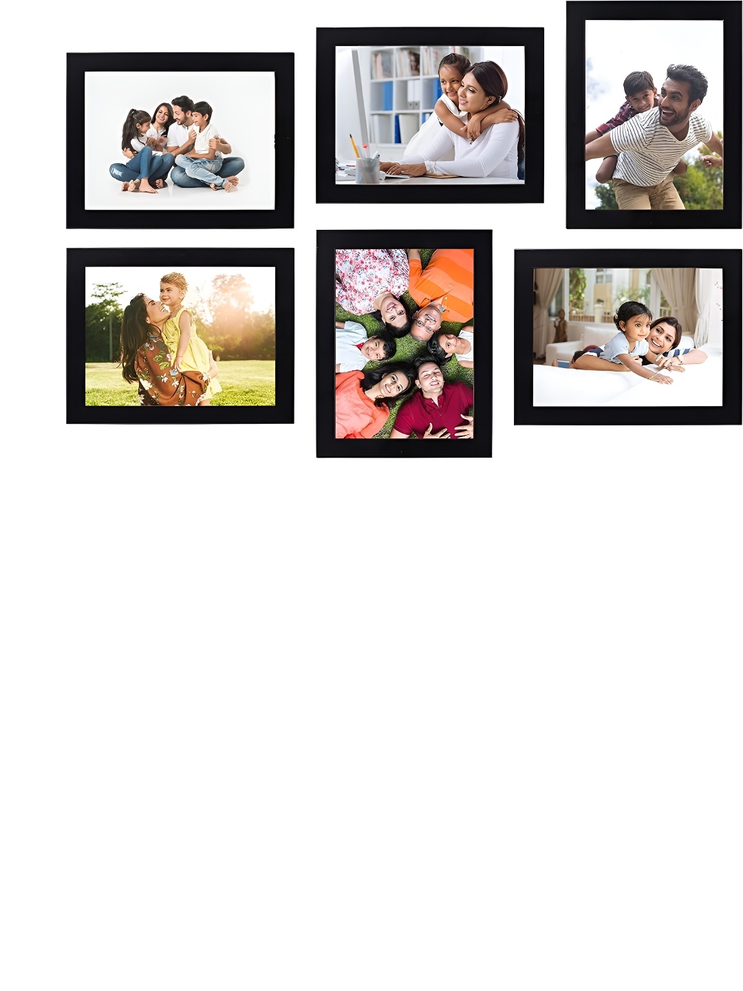 

Stuthi Arts Black 5 to 7 Pieces Wood Wall Photo Frames