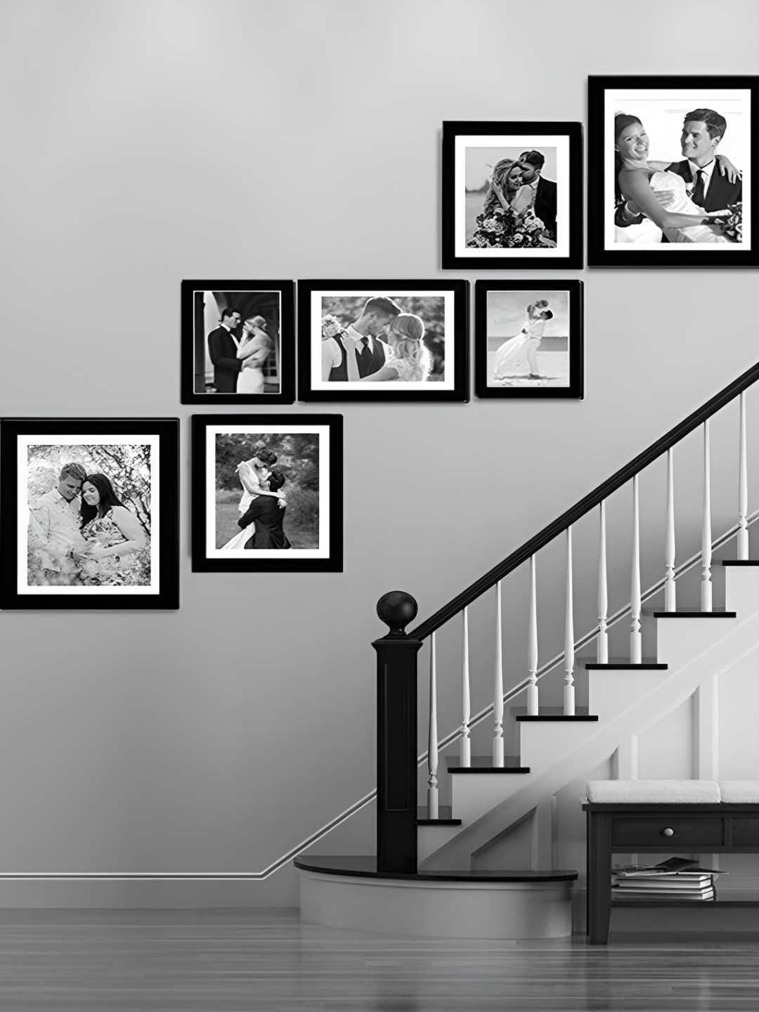 

Stuthi Arts Black 5 to 7 Pieces Glass Wall Photo Frames