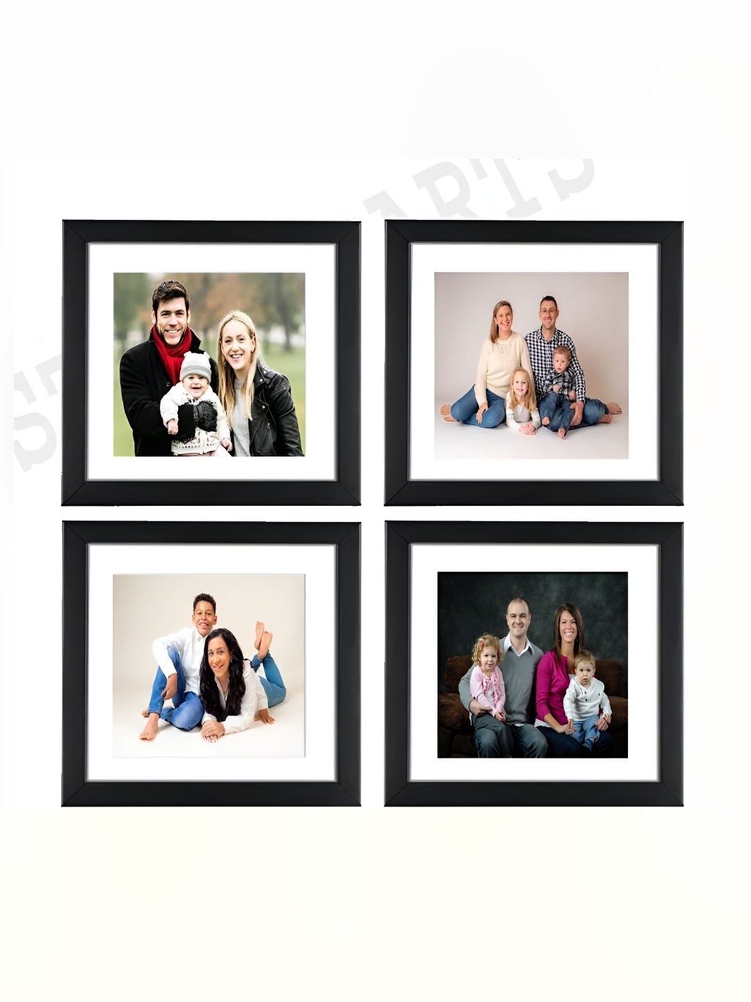 

Stuthi Arts Black 4 Pieces Wooden Wall Photo Frames