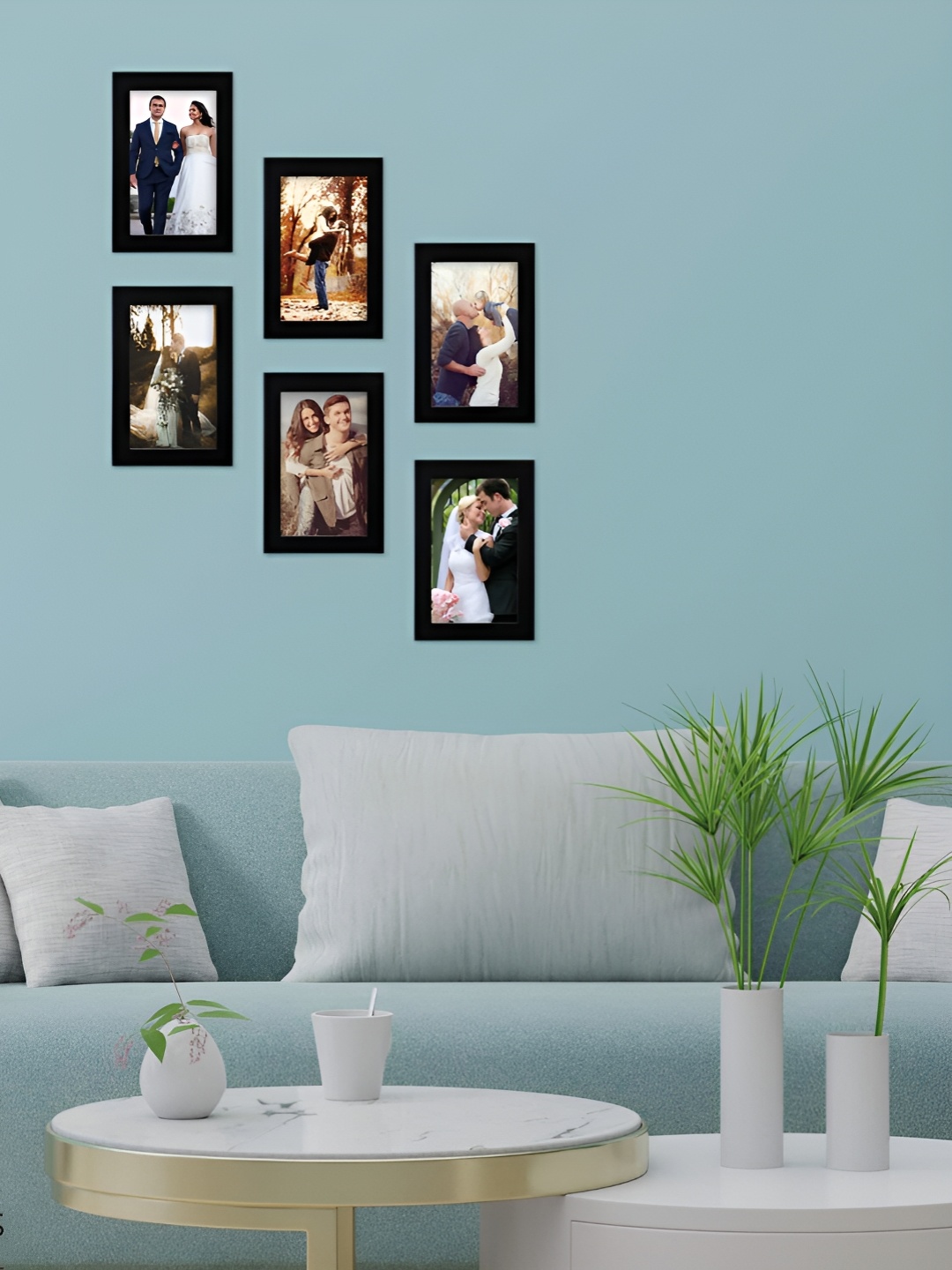 

Stuthi Arts Black 5 to 7 Pieces Wood Wall Photo Frames