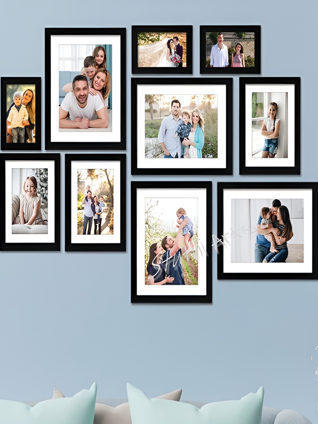 

Stuthi Arts Black 10 Pieces Wooden Wall Photo Frames