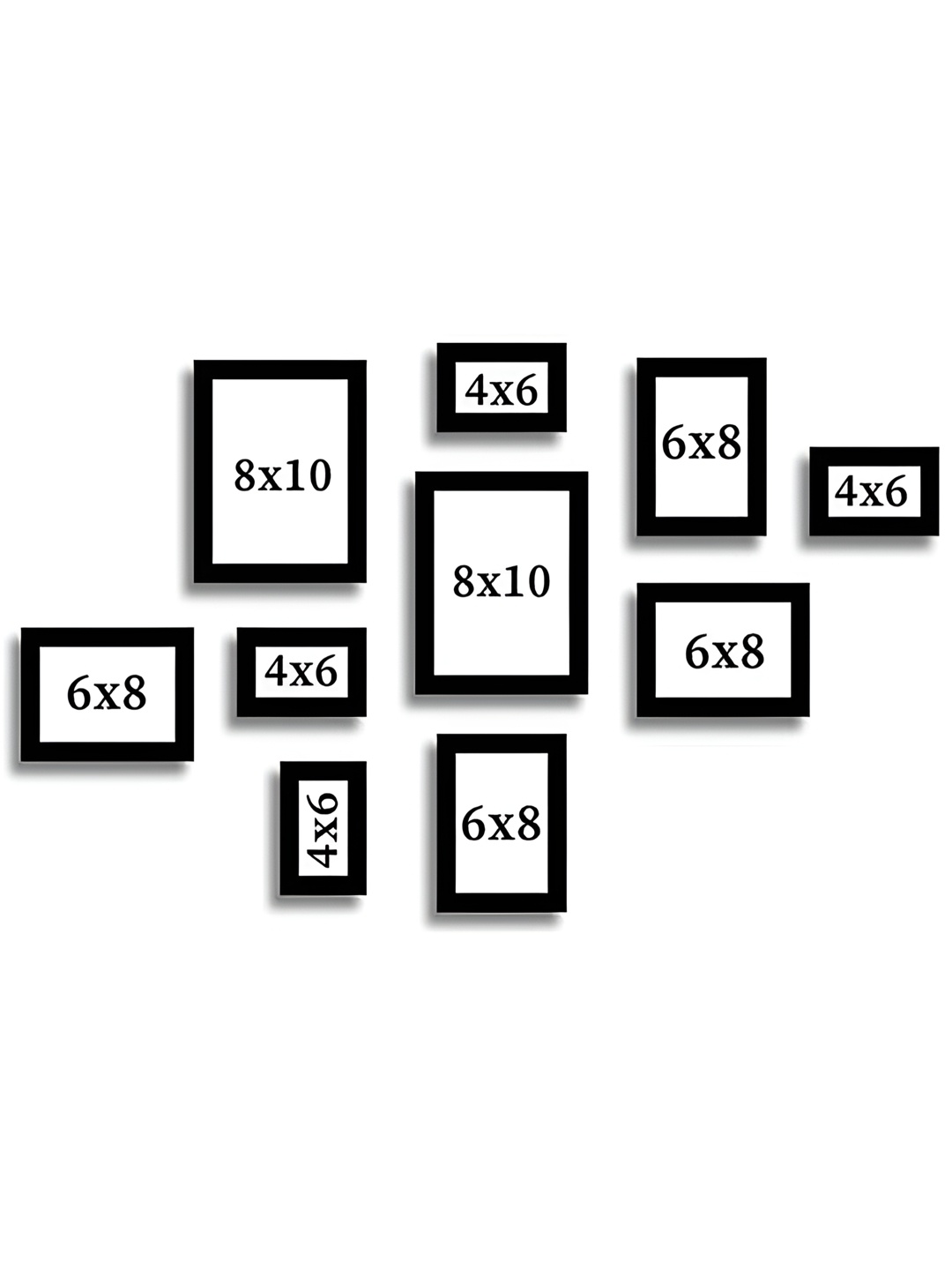 

Stuthi Arts Multicoloured 8 to 12 Pieces Wood Wall Photo Frames, Multi