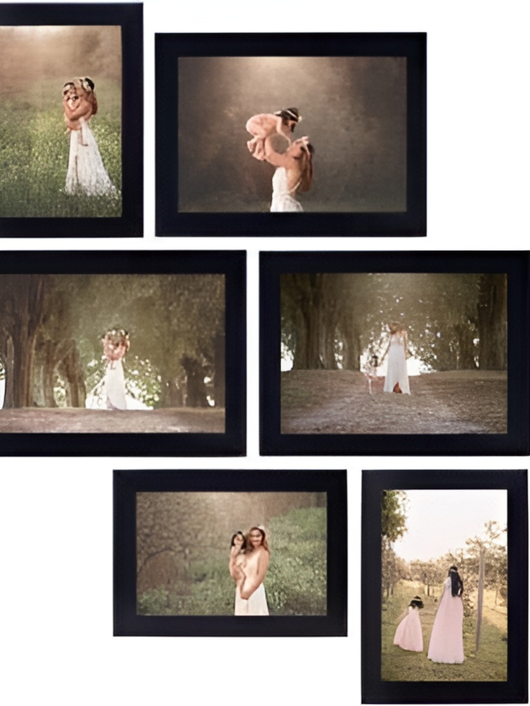 

Stuthi Arts Black 6 Pieces Wooden Wall Photo Frames