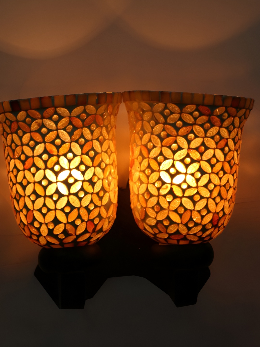 

1ST TIME White & Brown Textured Glass Contemporary Wall Lamp