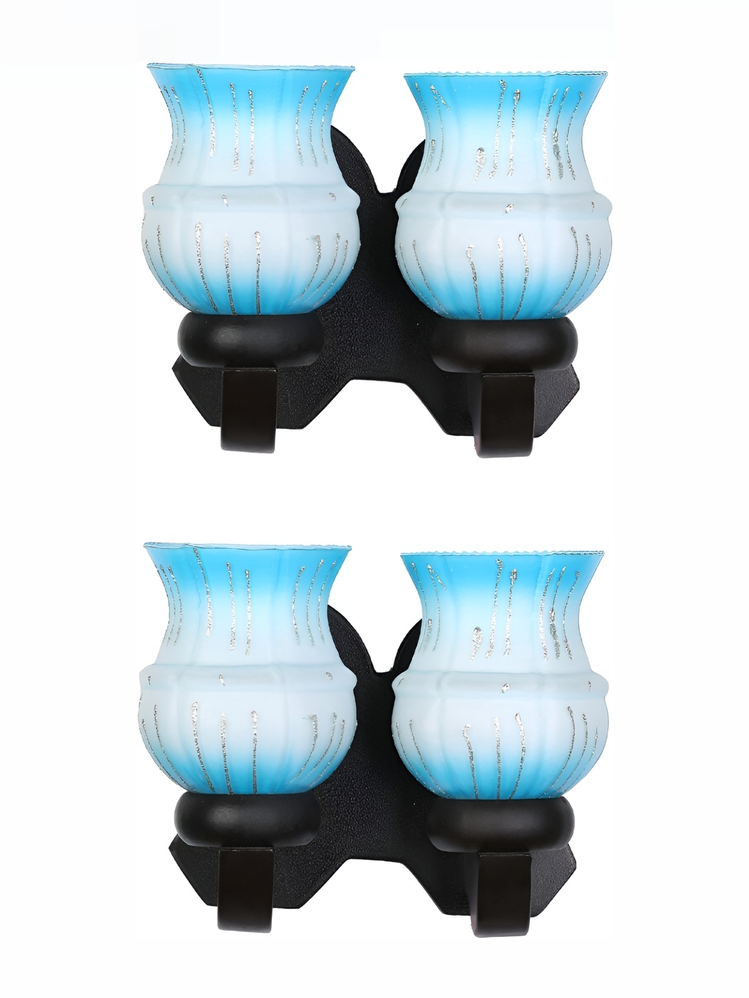 

1ST TIME Blue 2 Pieces Glass Contemporary Wall Lamp