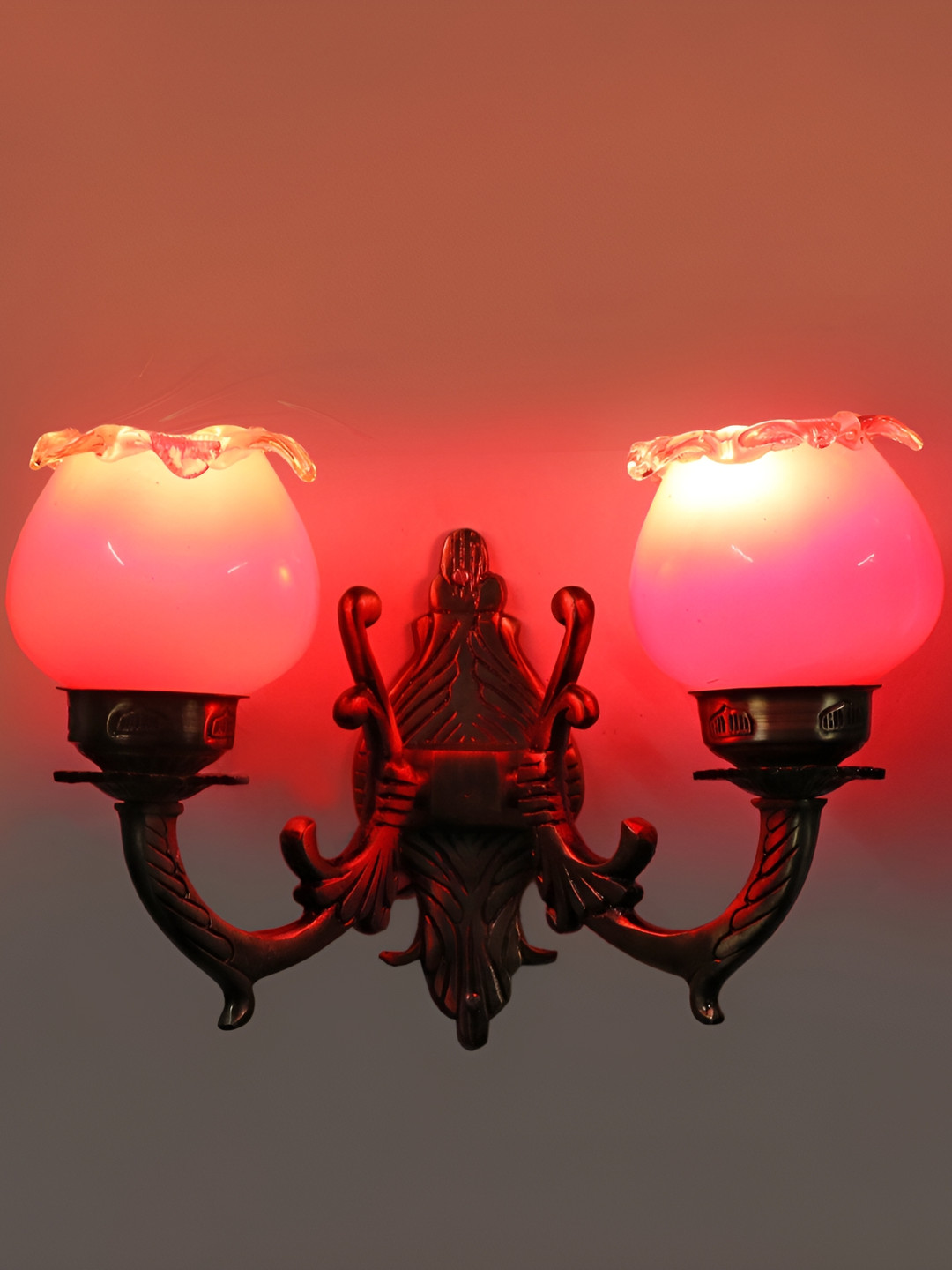 

1ST TIME Pink & Transparent Glass Contemporary Wall Lamp